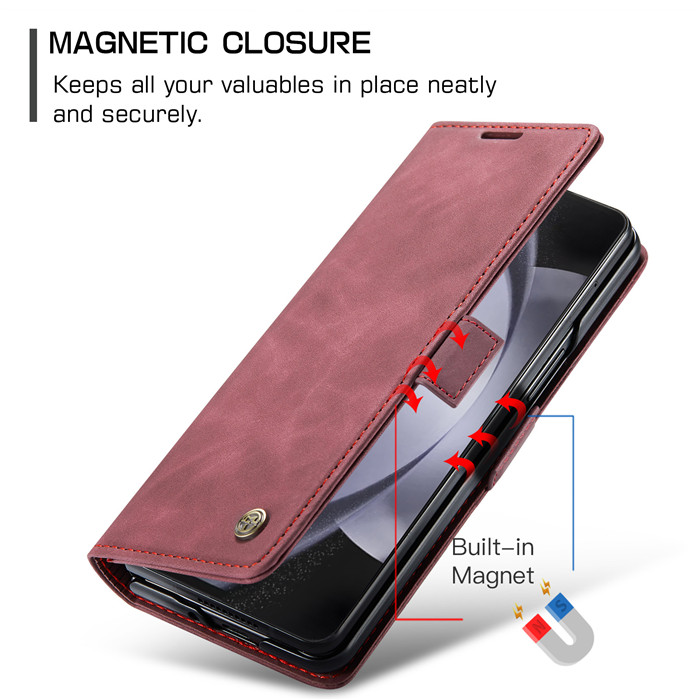 CaseMe Samsung Galaxy Z Fold 5 Wallet Suede Leather Case