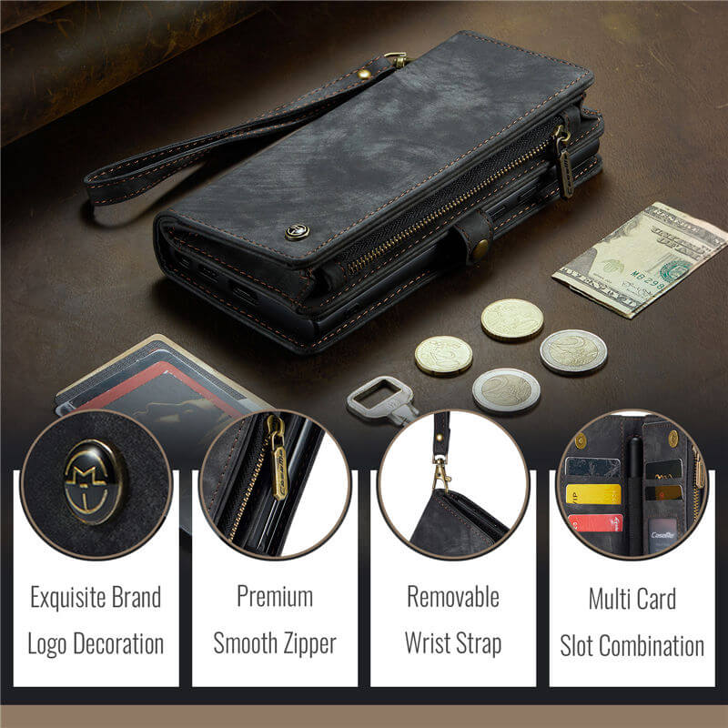 CaseMe Samsung Galaxy Z Fold7 Wallet Case with Wrist Strap