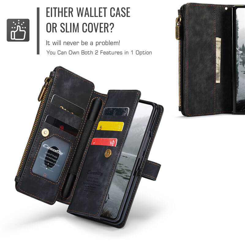 CaseMe Samsung Galaxy Z Fold7 Wallet Case with Wrist Strap