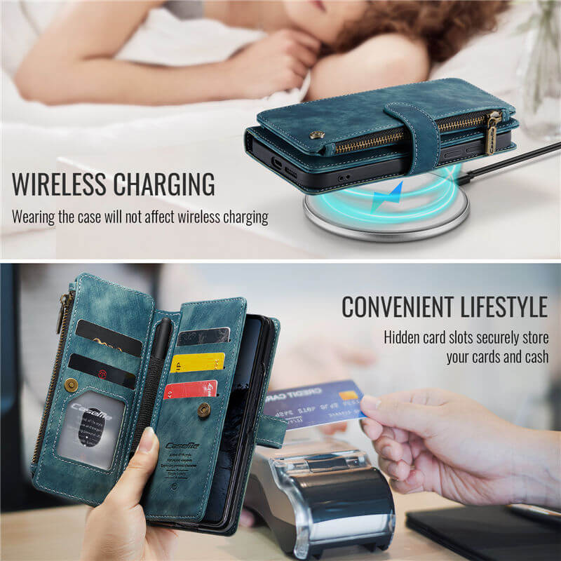 CaseMe Samsung Galaxy Z Fold7 Wallet Case with Wrist Strap