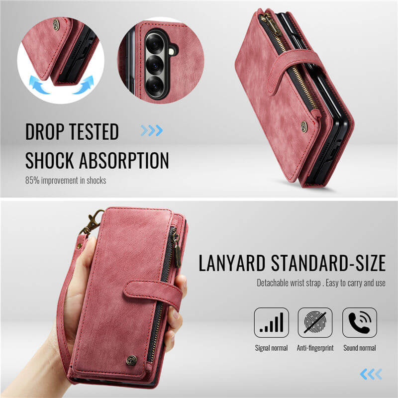 CaseMe Samsung Galaxy Z Fold7 Wallet Case with Wrist Strap