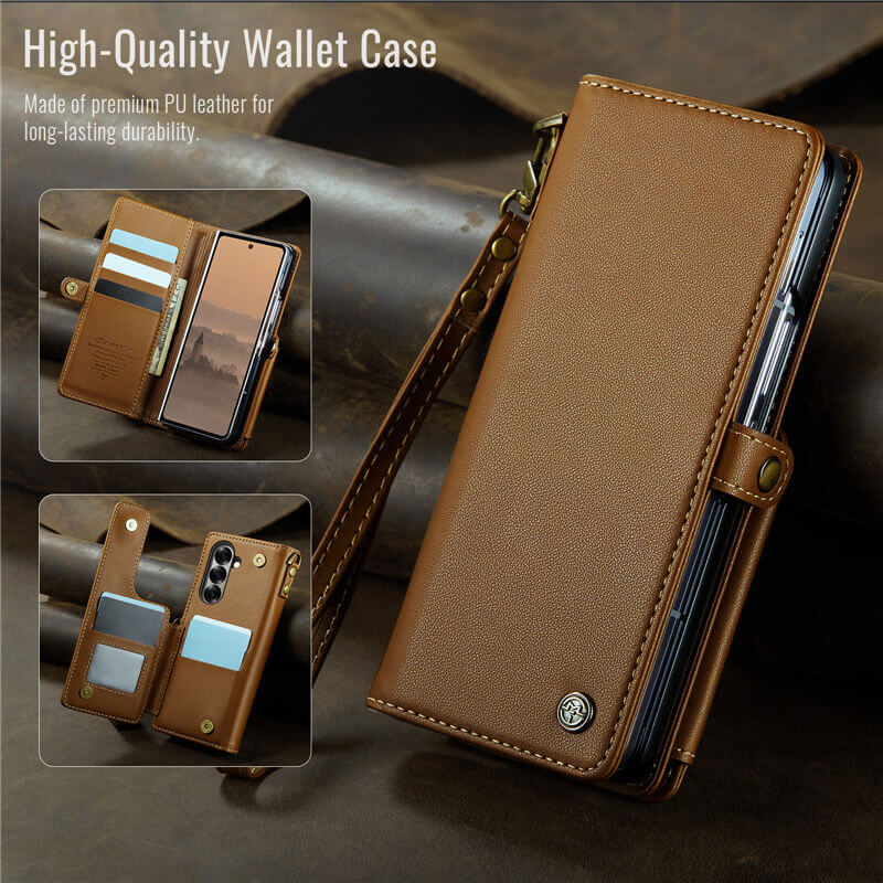 CaseMe Samsung Galaxy Z Fold7 Wallet RFID Blocking Kickstand Case