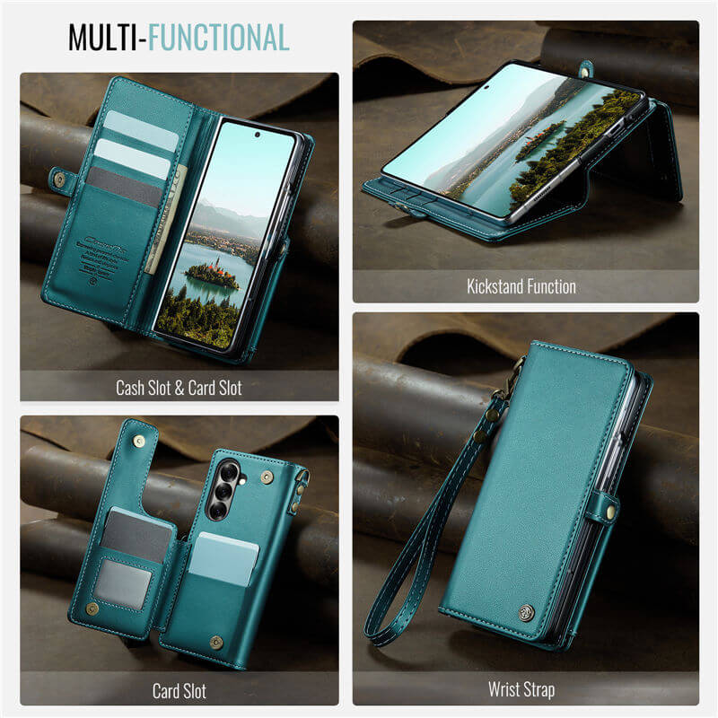 CaseMe Samsung Galaxy Z Fold7 Wallet RFID Blocking Kickstand Case