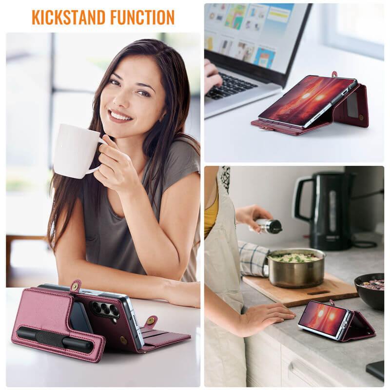 CaseMe Samsung Galaxy Z Fold7 Wallet RFID Blocking Kickstand Case