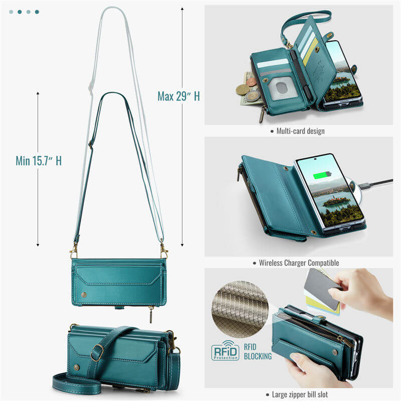 CaseMe Samsung Galaxy Z Fold7 Wallet RFID Blocking Crossbody Case