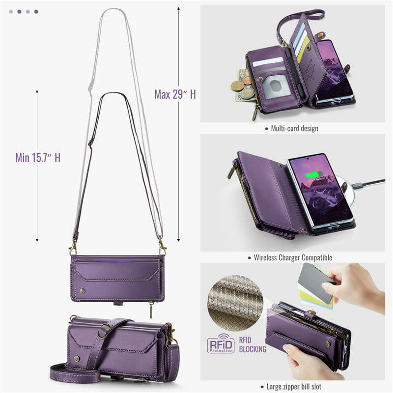 CaseMe Samsung Galaxy Z Fold7 Wallet RFID Blocking Crossbody Case