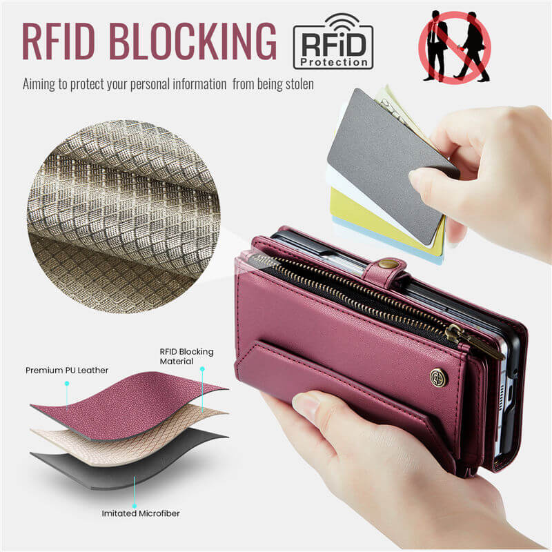 CaseMe Samsung Galaxy Z Fold7 Wallet RFID Blocking Crossbody Case