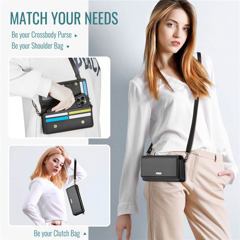 CaseMe RFID Blocking Universal Wallet Crossbody Bag