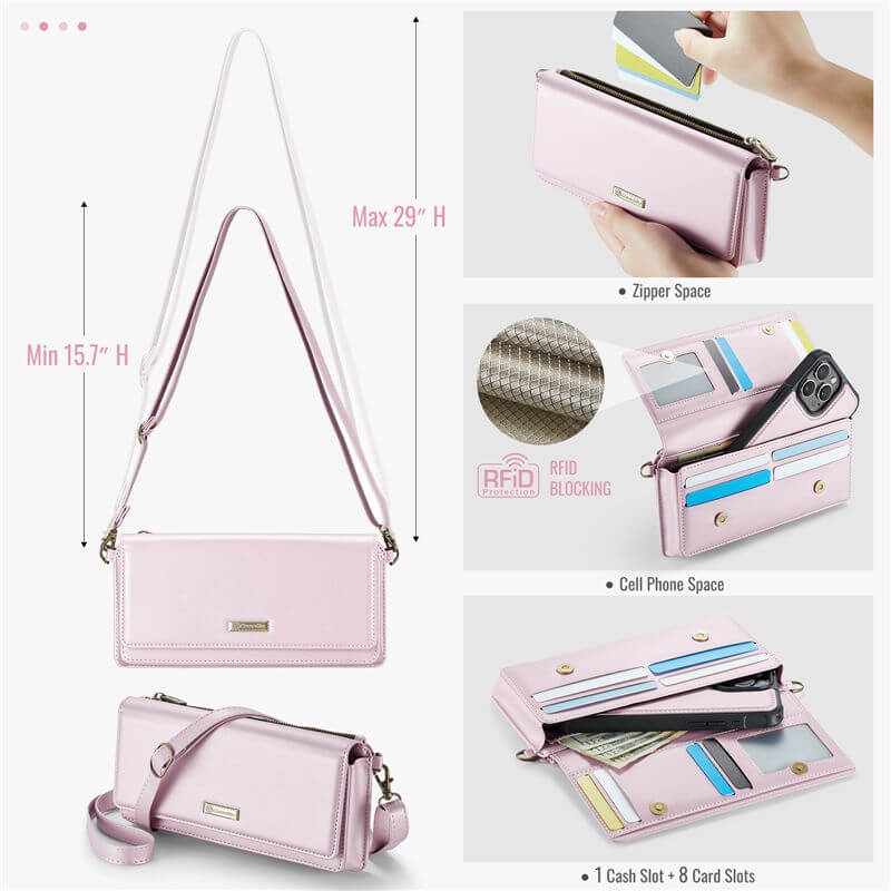 CaseMe RFID Blocking Universal Wallet Crossbody Bag