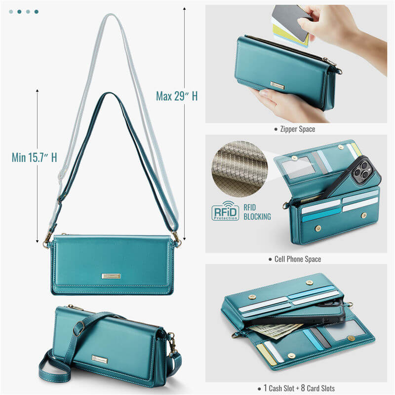 CaseMe RFID Blocking Universal Wallet Crossbody Bag