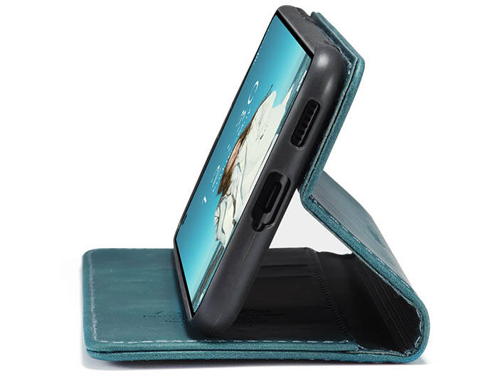 CaseMe Samsung Galaxy S21 FE Wallet Kickstand Magnetic Flip Leather Case