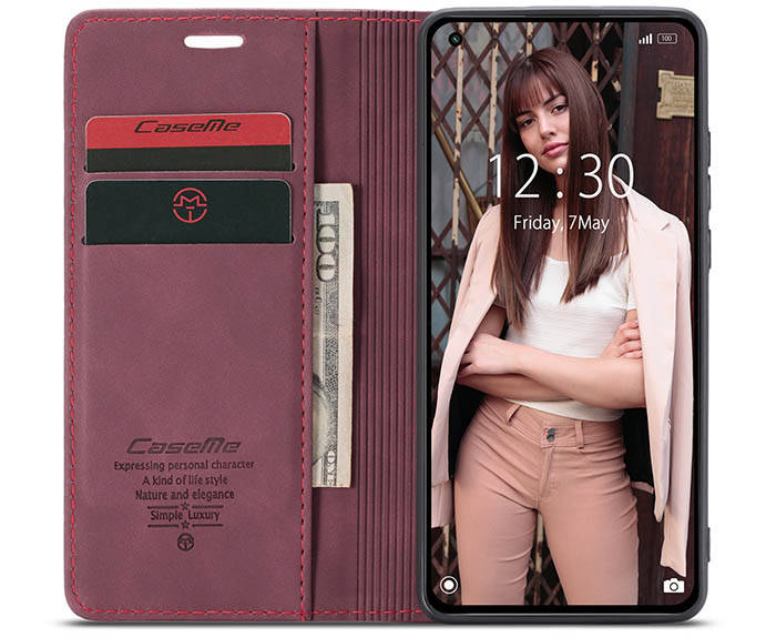 CaseMe Samsung Galaxy S21 FE Wallet Kickstand Magnetic Flip Leather Case