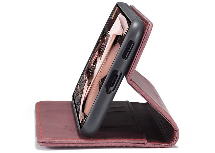 CaseMe Samsung Galaxy S21 FE Wallet Kickstand Magnetic Flip Leather Case