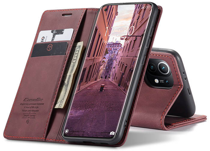 CaseMe Xiaomi Mi 11 Wallet Kickstand Magnetic Flip Leather Case