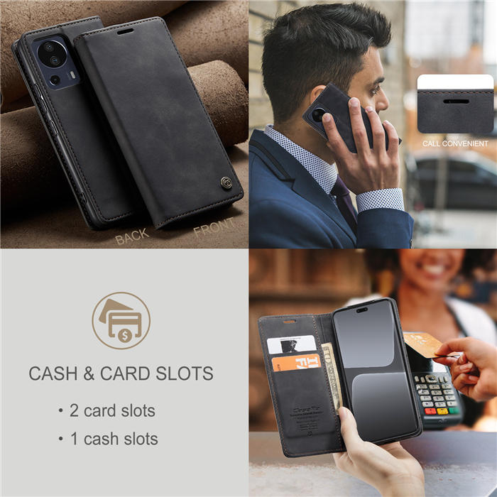 CaseMe Xiaomi 13 Lite Wallet Suede Leather Case