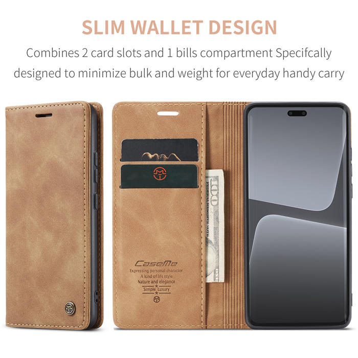 CaseMe Xiaomi 13 Lite Wallet Suede Leather Case