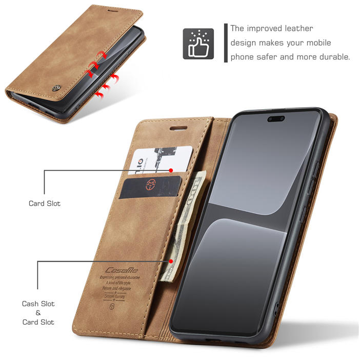 CaseMe Xiaomi 13 Lite Wallet Suede Leather Case