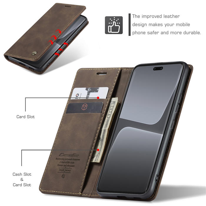 CaseMe Xiaomi 13 Lite Wallet Suede Leather Case