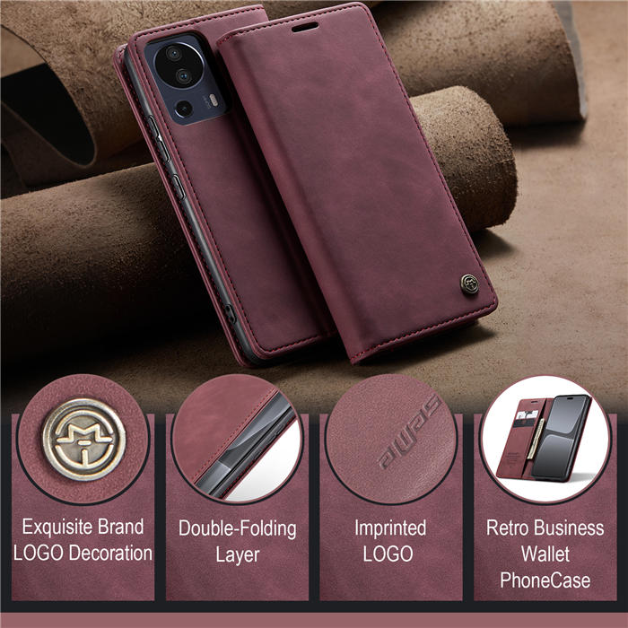 CaseMe Xiaomi 13 Lite Wallet Suede Leather Case