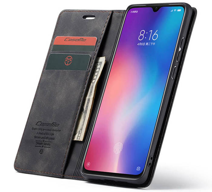 CaseMe Xiaomi Mi 9 Wallet Kickstand Magnetic Flip Leather Case