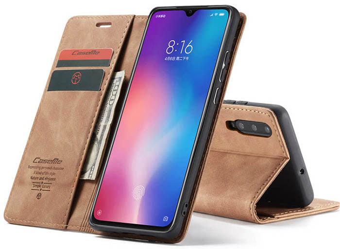 CaseMe Xiaomi Mi 9 Wallet Kickstand Magnetic Flip Leather Case