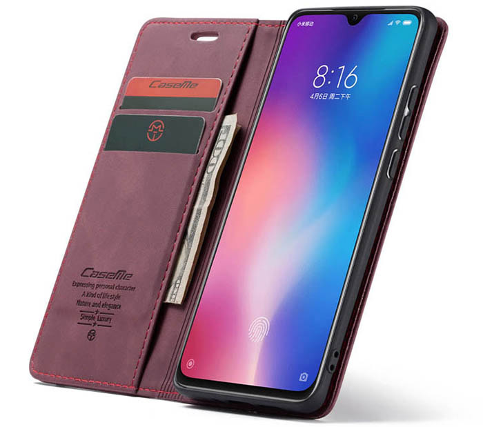 CaseMe Xiaomi Mi 9 Wallet Kickstand Magnetic Flip Leather Case