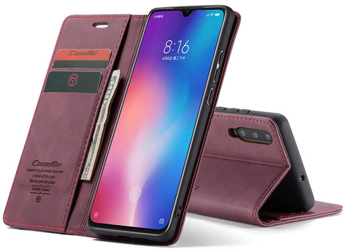 CaseMe Xiaomi Mi 9 Wallet Kickstand Magnetic Flip Leather Case