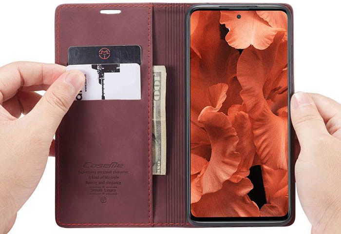 CaseMe Xiaomi Redmi Note 9S Wallet Kickstand Magnetic Flip Leather Case