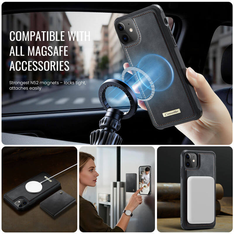 CaseMe iPhone 11 2-in-1 Detachable Magnetic Wallet Case