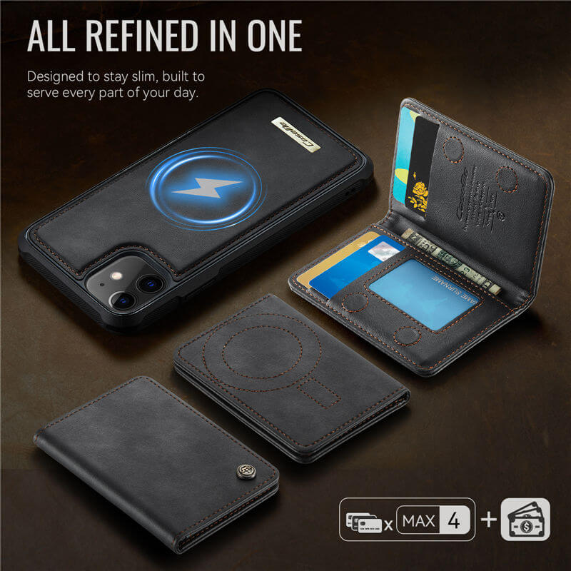 CaseMe iPhone 11 2-in-1 Detachable Magnetic Wallet Case