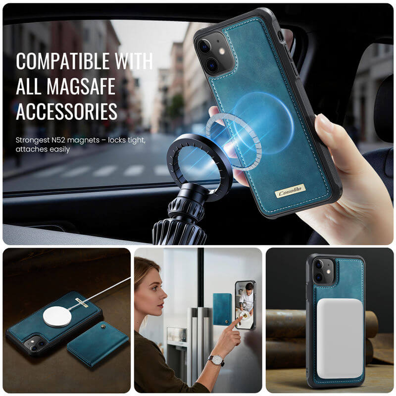 CaseMe iPhone 11 2-in-1 Detachable Magnetic Wallet Case