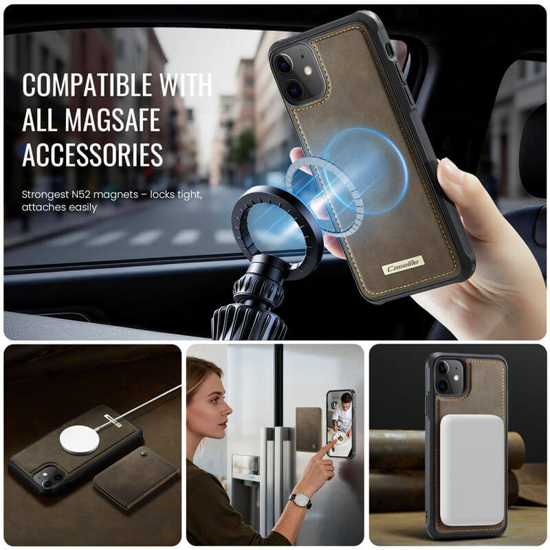 CaseMe iPhone 11 2-in-1 Detachable Magnetic Wallet Case