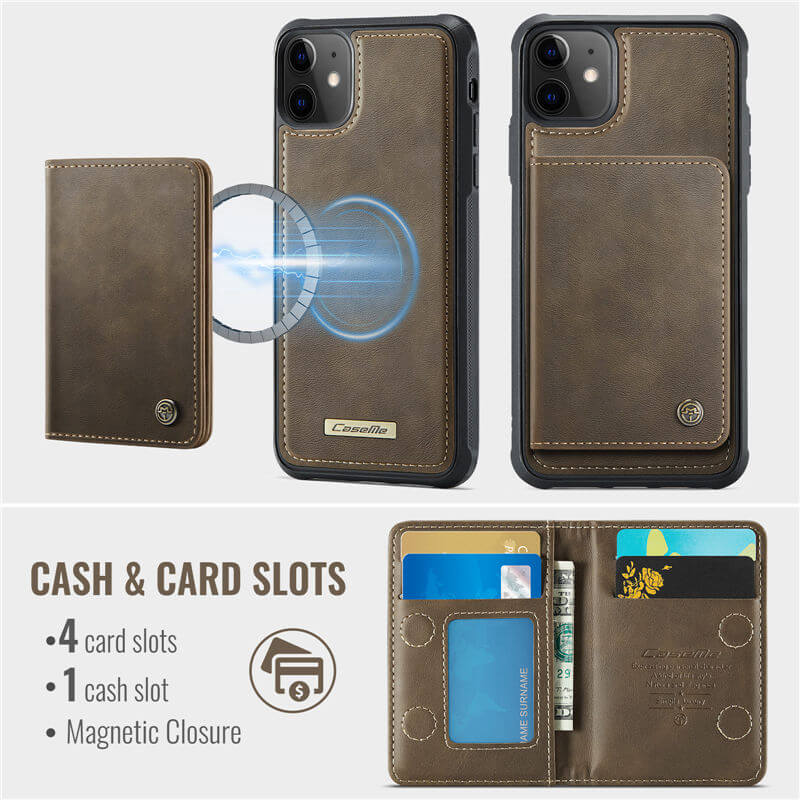 CaseMe iPhone 11 2-in-1 Detachable Magnetic Wallet Case