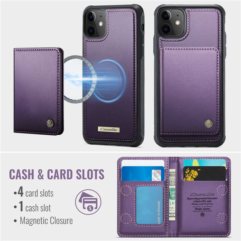CaseMe iPhone 11 2-in-1 Detachable Magnetic Wallet Case