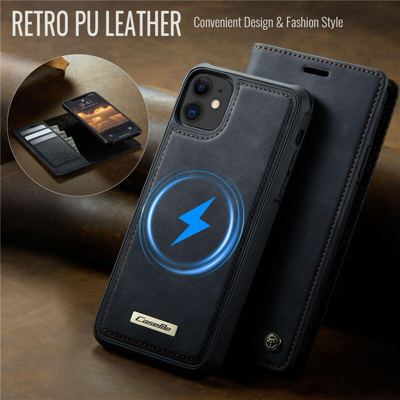 CaseMe iPhone 11 2-in-1 Magnetic Wallet Case