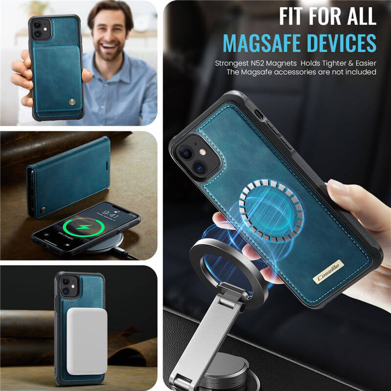 CaseMe iPhone 11 2-in-1 Magnetic Wallet Case
