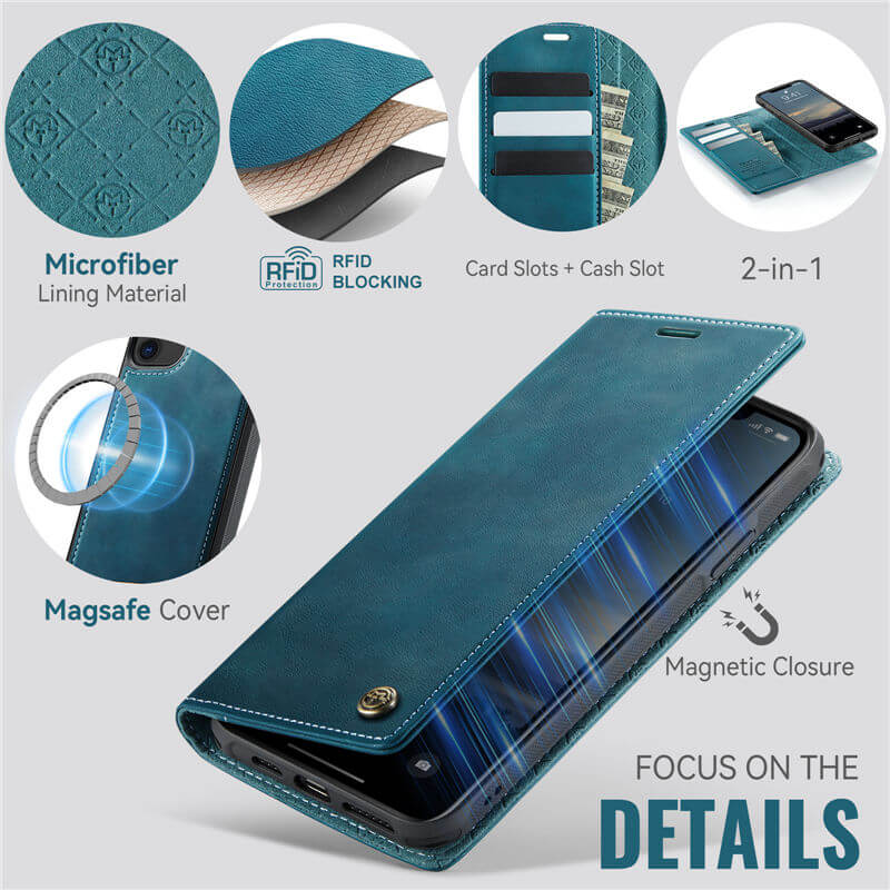 CaseMe iPhone 11 2-in-1 Magnetic Wallet Case