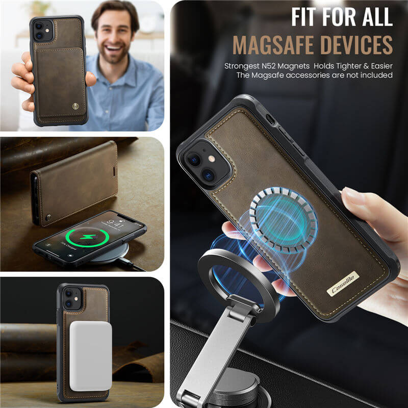 CaseMe iPhone 11 2-in-1 Magnetic Wallet Case