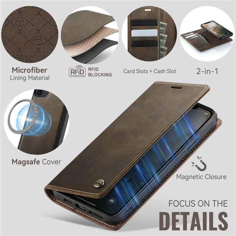 CaseMe iPhone 11 2-in-1 Magnetic Wallet Case