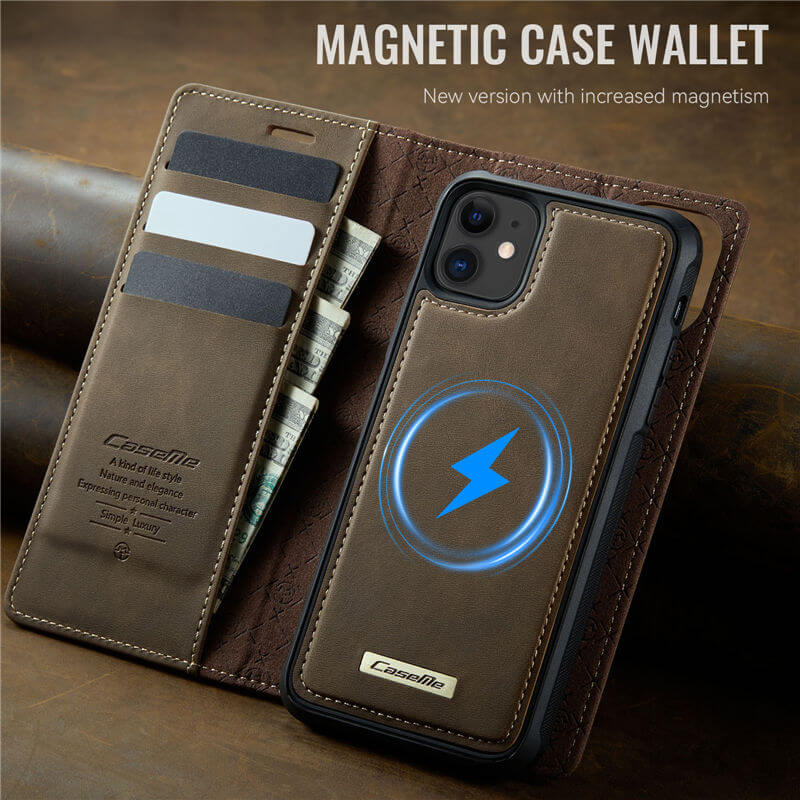 CaseMe iPhone 11 2-in-1 Magnetic Wallet Case