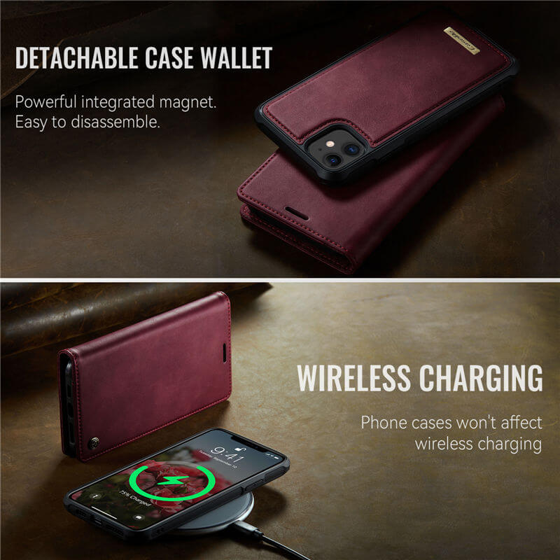 CaseMe iPhone 11 2-in-1 Magnetic Wallet Case