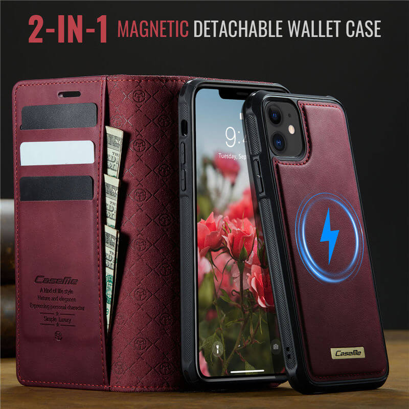 CaseMe iPhone 11 2-in-1 Magnetic Wallet Case