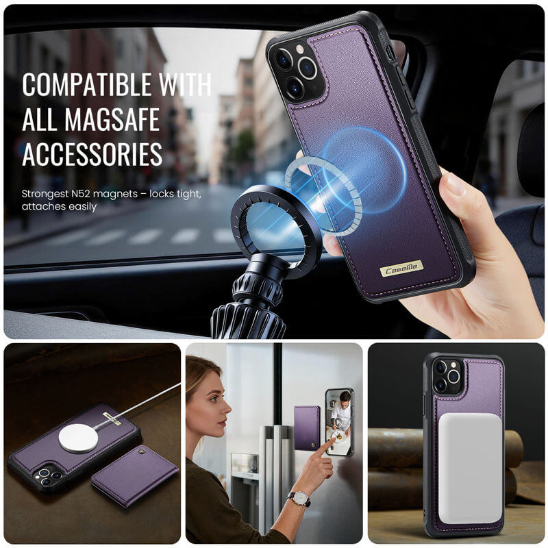 CaseMe iPhone 12 Pro Max 2-in-1 Detachable Magnetic Wallet Case