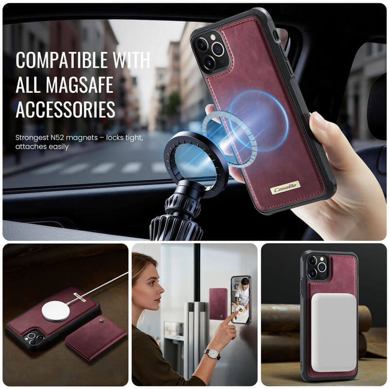 CaseMe iPhone 12 Pro Max 2-in-1 Detachable Magnetic Wallet Case