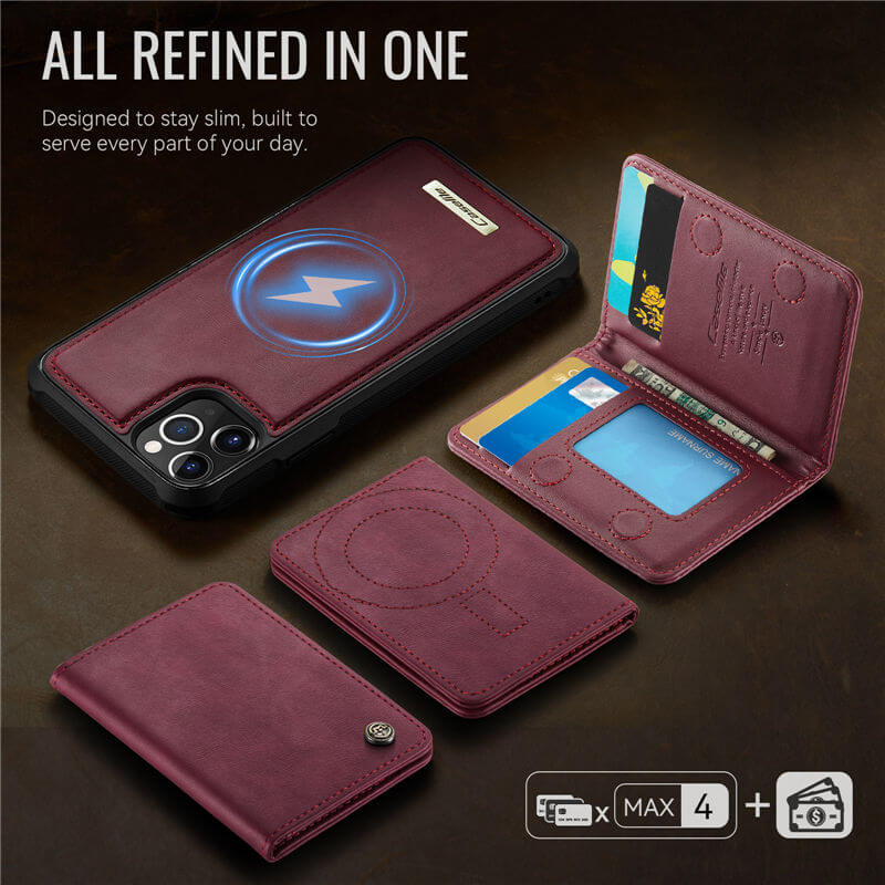 CaseMe iPhone 12 Pro Max 2-in-1 Detachable Magnetic Wallet Case