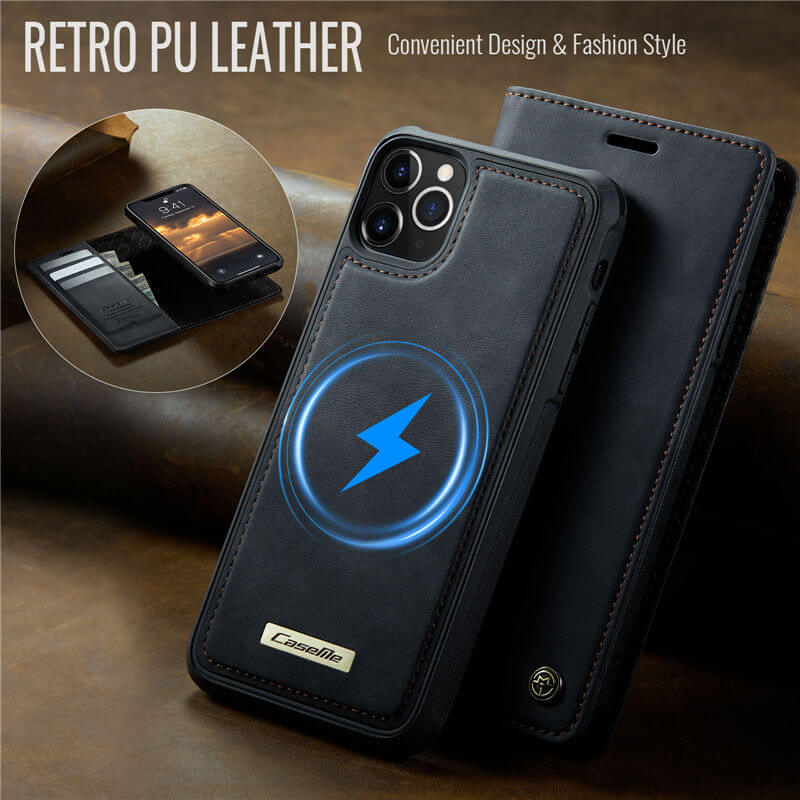CaseMe iPhone 12/12 Pro 2-in-1 Magnetic Wallet Case