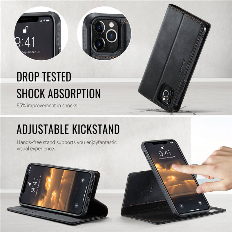 CaseMe iPhone 12/12 Pro 2-in-1 Magnetic Wallet Case