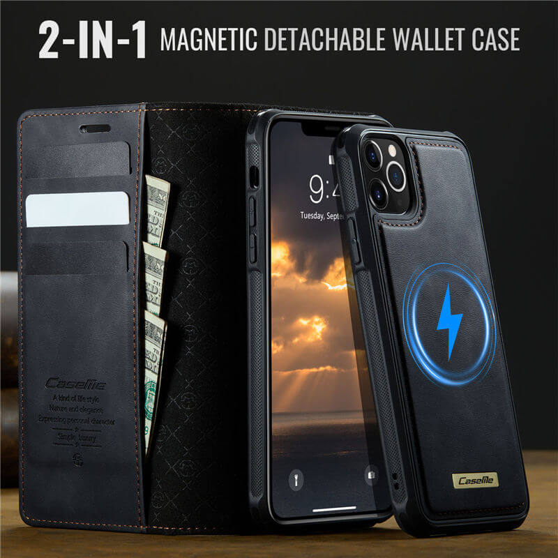 CaseMe iPhone 12/12 Pro 2-in-1 Magnetic Wallet Case