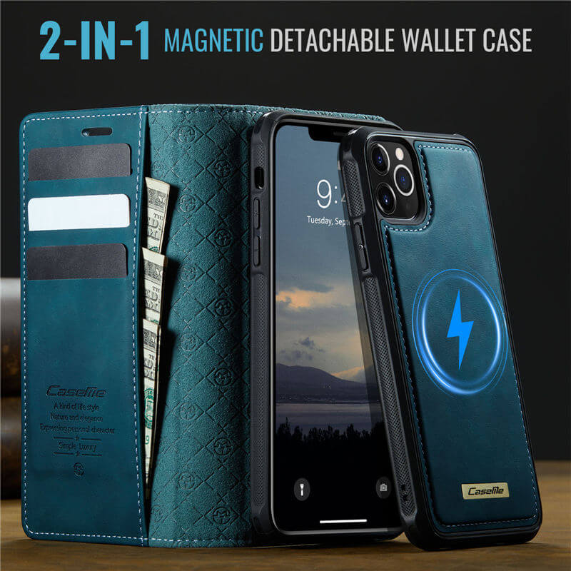 CaseMe iPhone 12/12 Pro 2-in-1 Magnetic Wallet Case