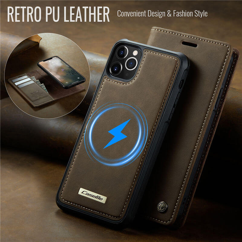 CaseMe iPhone 12/12 Pro 2-in-1 Magnetic Wallet Case